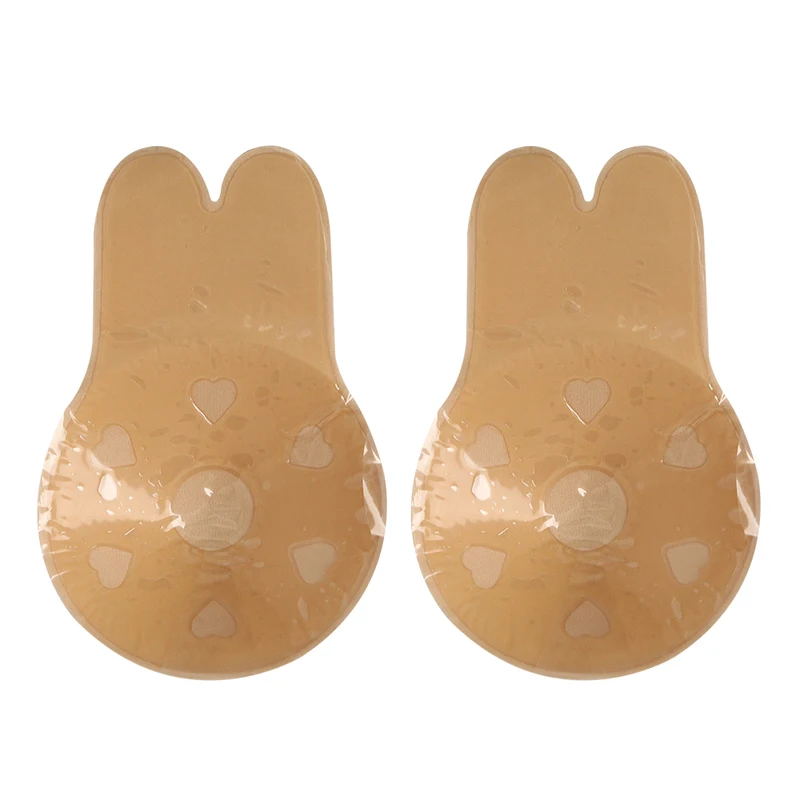 女性用の目に見えないストラップレス粘着シリコンブラ,再利用可 - Nipple Cover Pasties のレビューと価格